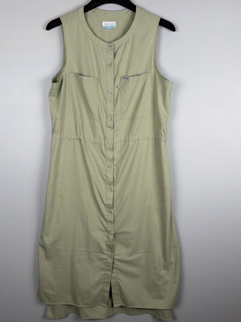 Columbia dress Womens m green hiking ripstop lightweight travel comfort stretch